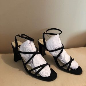 EUC  Strap black dress sandals 7 1/2M